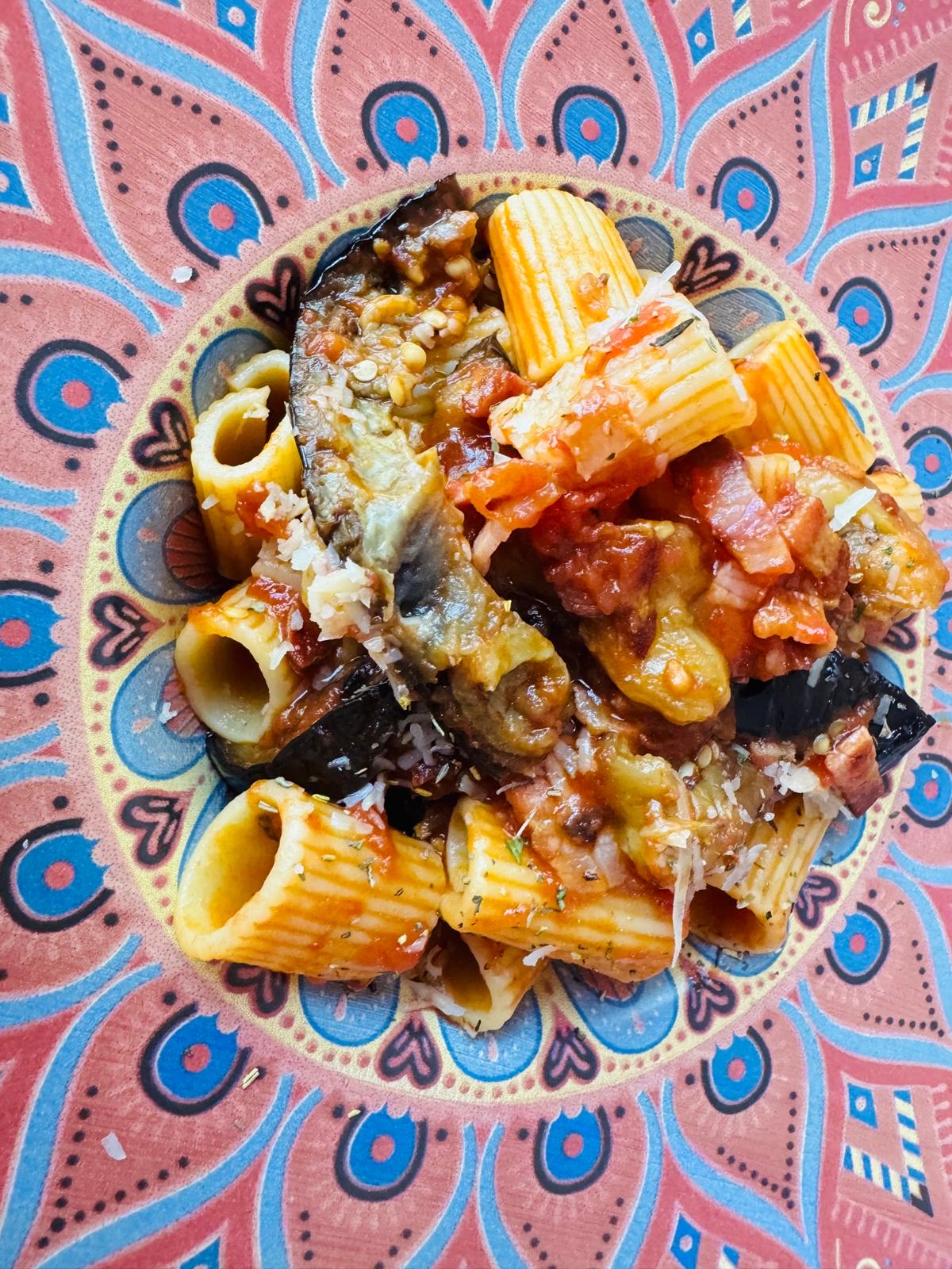 Pasta con verduras frescas
